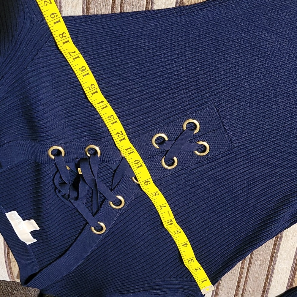 Michael Kors Ribbed Lace Up Dress - Picture 9 of 9